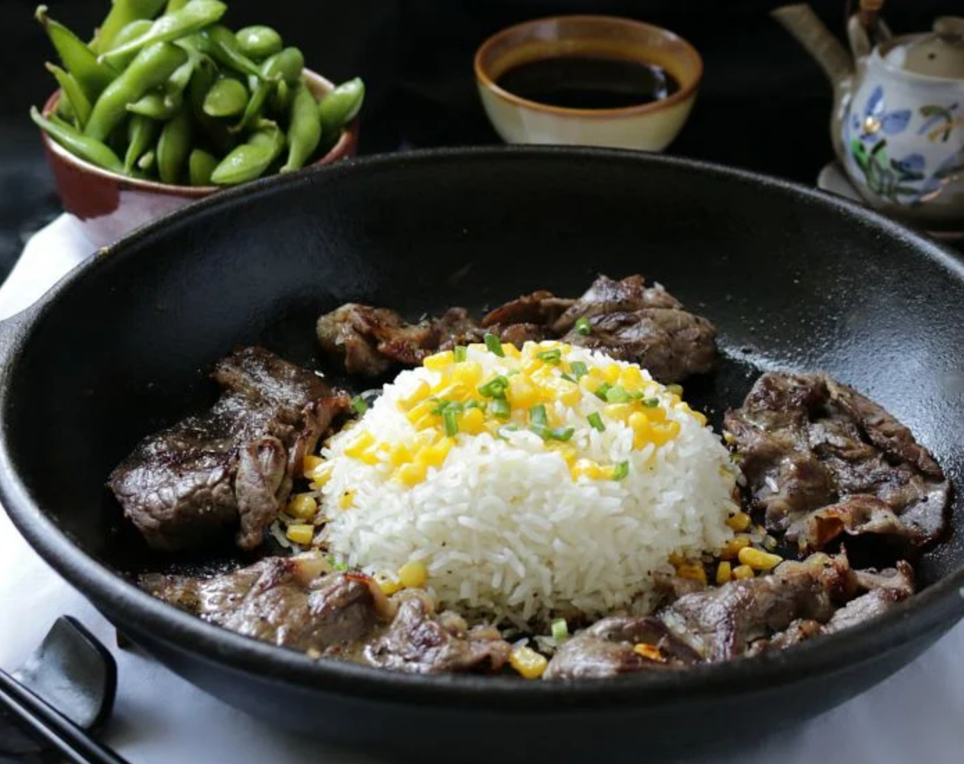 Black Pepper Beef with Rice